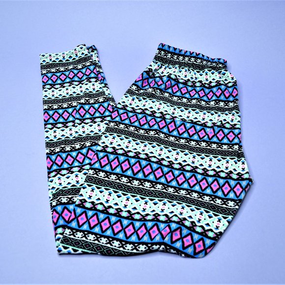 Like New! Soft Patterned Multicolor Leggings - Picture 2 of 2
